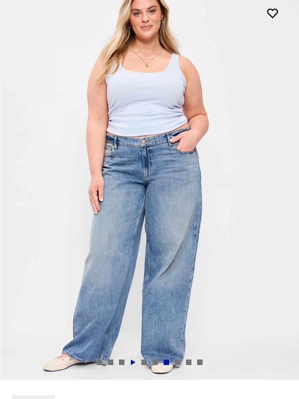 Old Navy Light Blue Wide-Leg Jeans